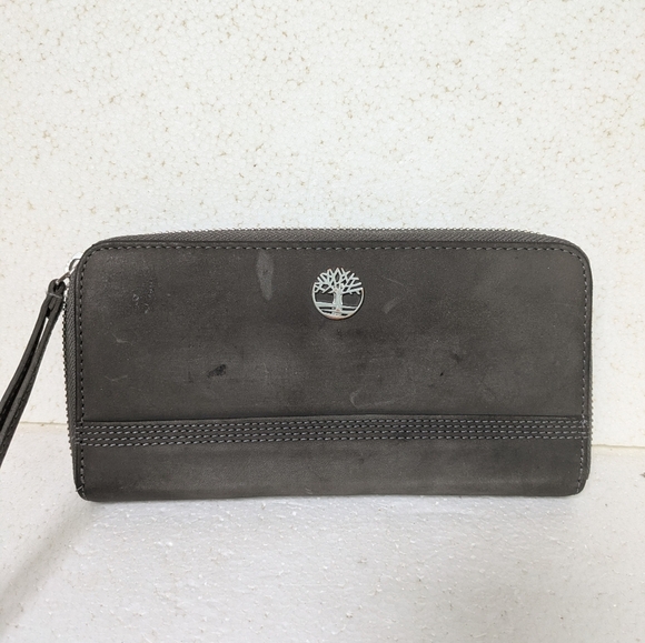 Timberland Gray Leather Wallet - Picture 1 of 8